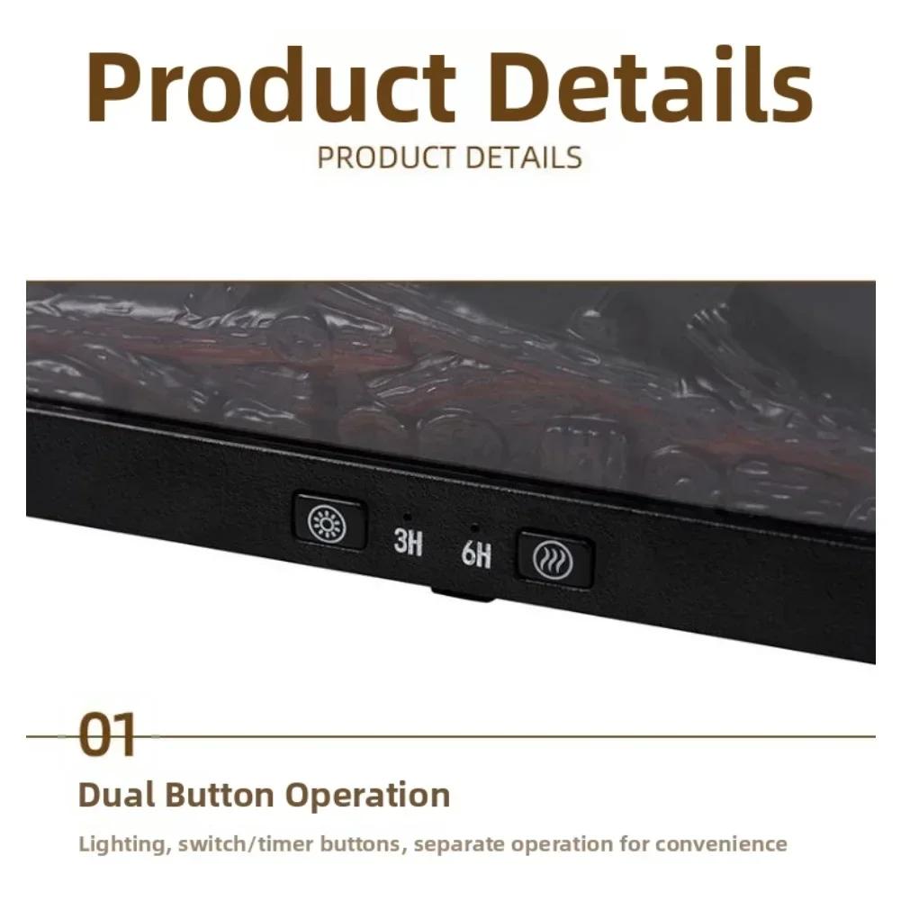 Cozy Atmosphere Flame Diffuser Remote Control Flame Aroma Diffuser Realistic Flame Effect 7 Soothing Light Modes