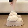 Suede Bag Head Slippers for Women To Wear Winter New Thick-soled Fluffy Cotton Shoes with Fleece Warm Birkenstock Snow Boots