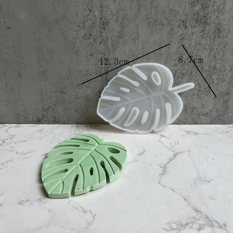 Diy Crystal Epoxy Irregular Leaf Coaster Pendant Silicone Mold Leaf Tray Mold for Casting with Resin Concrete Cement