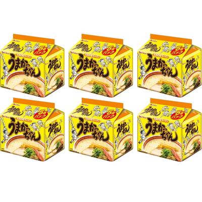 House Umakacchan x 6 ramen à base de tonkotsu pack de 5 (470g) [Soupe riche style Kyushu]