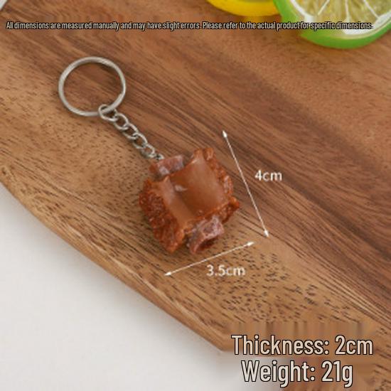 Realistic Steak Model Keychain and Bag Pendant
