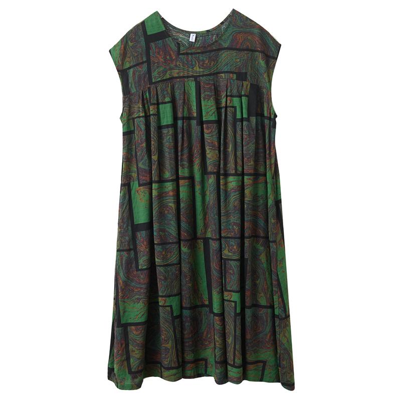 DIMANAF New 2026 Plus Size Summer Beach Women Cotton Vintage Lady Long Dress Floral Print Loose Oversize