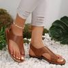 36-43 Sandals Women's 2025 Summer New Casual Sandals Large Size Sleeve Toe One-word Buckle Outdoor Sandals Dew