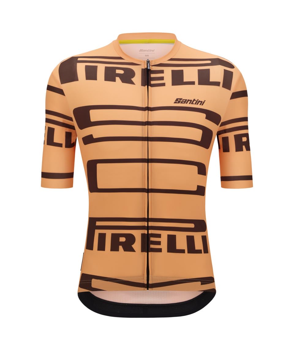 

Santini Western Pirelli Sports Club Cycling Jersey, Fluorescent Orange