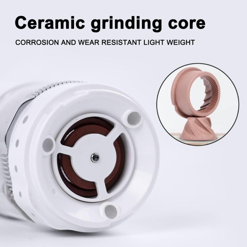 Electric Coffee Grinder Adjustable Burr Mill Plastic Coffee Mill Portable Coffee Bean Grinder for Outdoor and Indoor