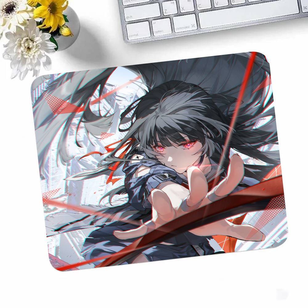 Game Wuthering Waves Kuchiba Chisa Mousepad Small LockEdge Mouse Pad For Gamers Computer Desk Pad Rectangular Anti-slip Rubber
