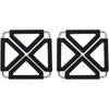 Trivets, Stretchable Heat Resistant Kitchen Accessories Silicone Placemat (Set of 2) (Black)