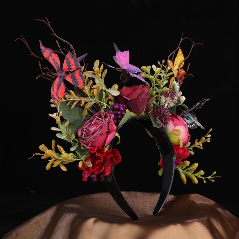 Butterfly Headband Fascinator Hat Monarchs Butterfly Headband Crowns Teas Party Halloween Costume Headpiece for Womens