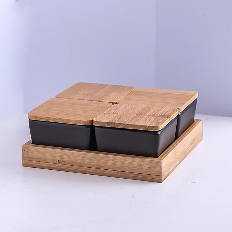 Nordic Ceramic Divided Serving Platter with Lid