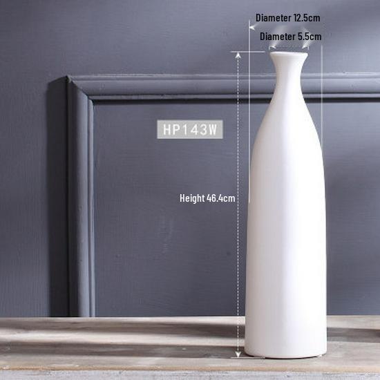 Black & White European Style Ceramic Vase for Minimalist Flower Arrangements