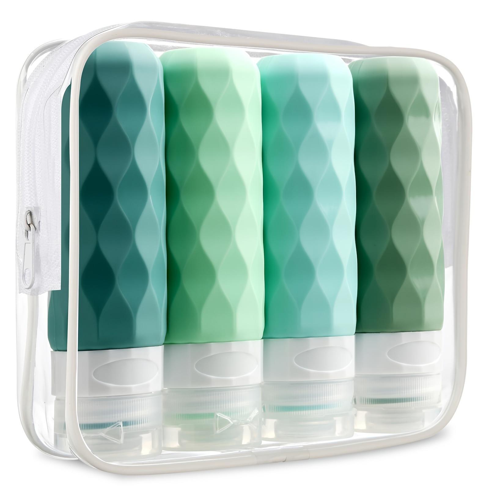 

BEPAN 4 Pack Leak Proof Travel Bottle Set Made Of Silicone - TSA-Approved Containers For Toiletries And Conditioner зелёный