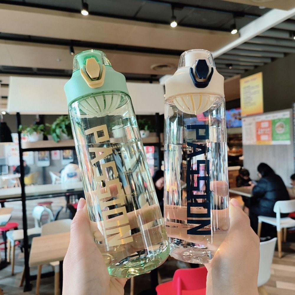 

Large Capacity Colorful Plastic Cup PC Outdoor Sports Kettle Sports Water Bottle Outdoor Travel White 750ML