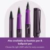 LAMY Safari Violet Blackberry Rollerball Pen Ergonomic Medium Line Width Comfortable for Long Writing Sessions Durable ASA Plastic Includes Black LAMY