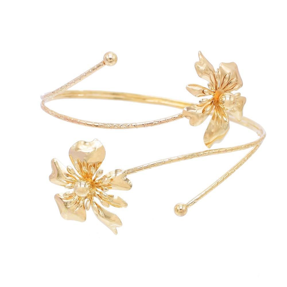 Blumenarmband Hohlarmband Mode Offenes Armband Party