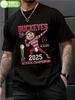 Ohio State Buckeyes 2025 Rose Bowl Champions T-shirt - Black with Red/White Team Graphics
