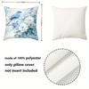 Blue Floral And Bird Pattern Decorative Cushion Covers Polyester Pillowcase, Sofa Decorative Cushion Cov Headboard Pillow
