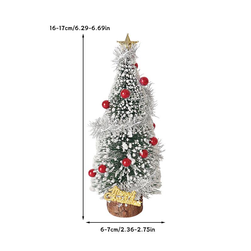 1/12 Dollhouse Mini Christmas Tree Cedar Tree Model Dollhouse Xmas Scene Decor Ornament Doll House Festival Decoration Toys