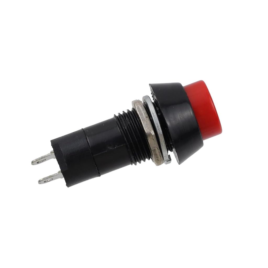 6PCS Black Latching Push Button Switch, Momentary Push Button Switch for 0.39" Mounting Hole