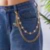 Delicate Accent Design Metal Keychain Lightweight Bag Charm Decorative Gift for Bags and Jeans