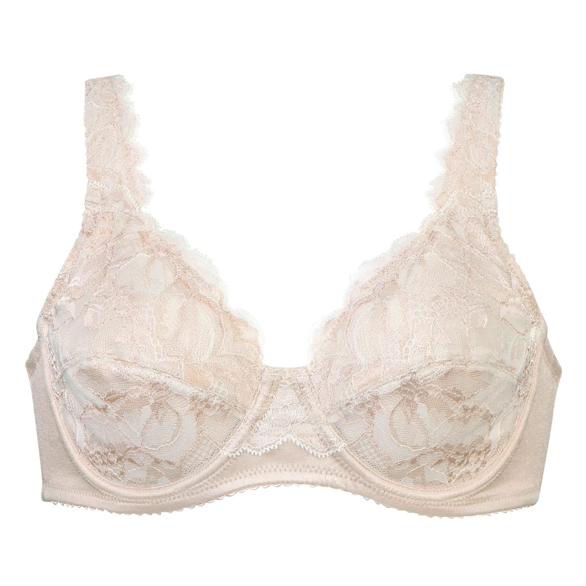 

Wacoal 11G BFA311 Стандартный бюстгальтер с полной чашкой, DEF, на косточках, с внешними косточками, нежный к чувствительной коже, (BE-Бежевый, D80)