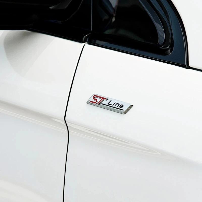 Emblema Distintivo Adesivo Metallo 3D ST Line per Parafango Auto per Ford Focus 2 3 4 MK2 MK3 MK4 Kuga Edge Mondeo Fusion Ecosport Fiesta
