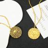 Pirates of the Caribbean Jack Sparrow Aztec Skeleton Skull Heads Coin Medallion Pendant Vintage Jewelry Necklace for