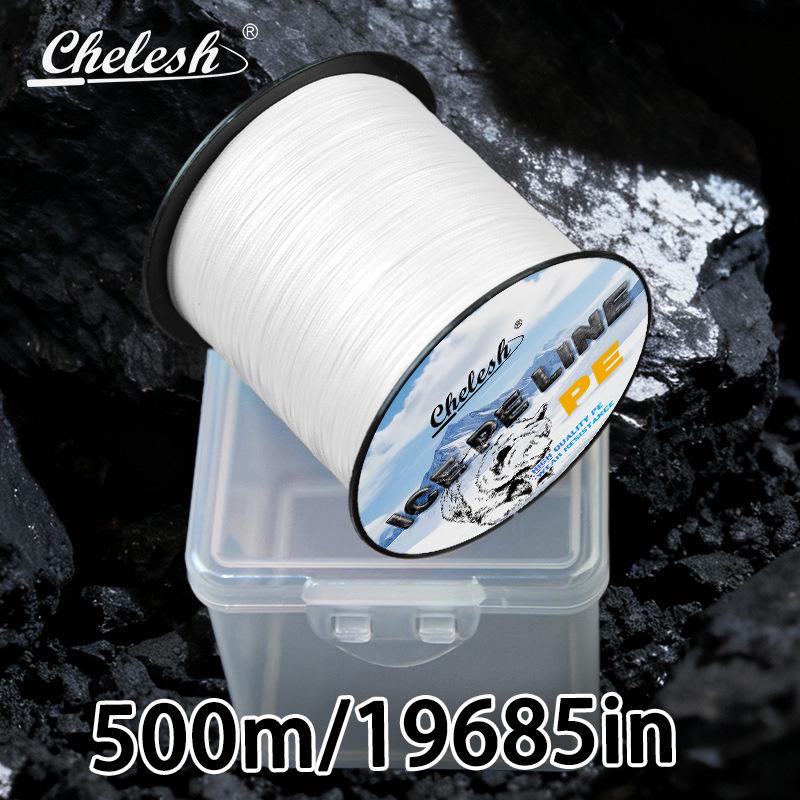 PE High Tensile Strength Winter Ice Fishing Line - 500m, Bite-Resistant Fishing Tackle.