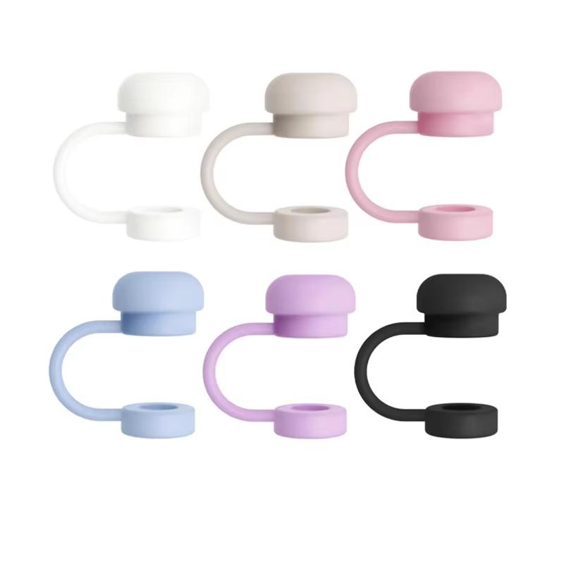 

1/6 шт. Силиконовая пробка для защиты от проливания, многоразовые силиконовые крышки для трубочек, совместимая с Stanley Cup, пробка для защиты от проливания