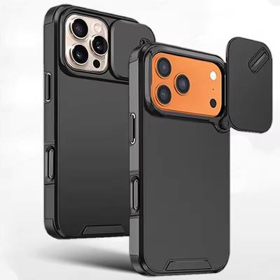 Custodia per telefono con protezione scorrevole per fotocamera per iPhone 17 16 13 15 14 11 12 Pro Max Plus 16e 17 Air Cover blindato antiurto opaco Fundas