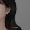 925 Sterling Silver Cross Drop Zircon Earrings for Women Korean Temperament Light Luxury Jewelry Accessories
