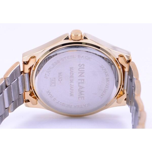 J-AXIS menn MJG-D83-G (SF MIJ Laget i Japan Quartz Sun Flame for menn) Rundklokke Gulllegering Analog