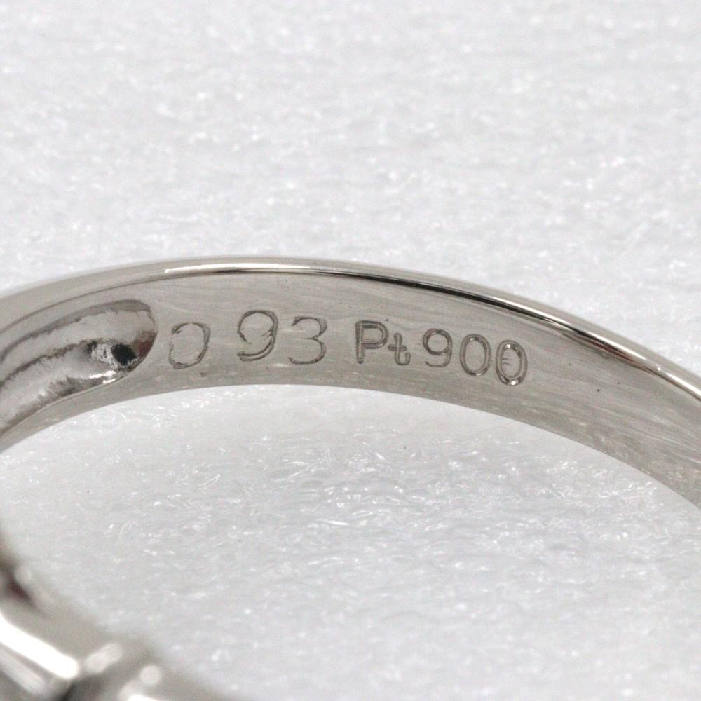 Inele Pt900Platină/Rubin stelar/diamant #5.4(Marime US) 4,2g Femei Folosit