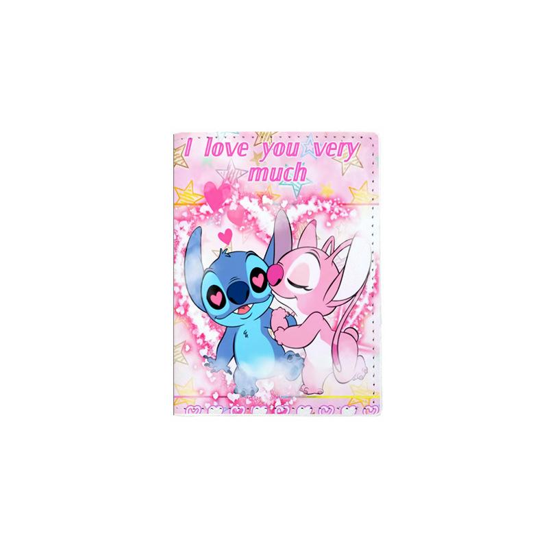 Cute Stitch Passport Holder PU Leather Travel Passport Cover  Document Organizer  6pcs
