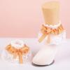 Cute Girls Cotton Slouch Socks for Toddlers with Multi-Layer Lace Trim and - Princess