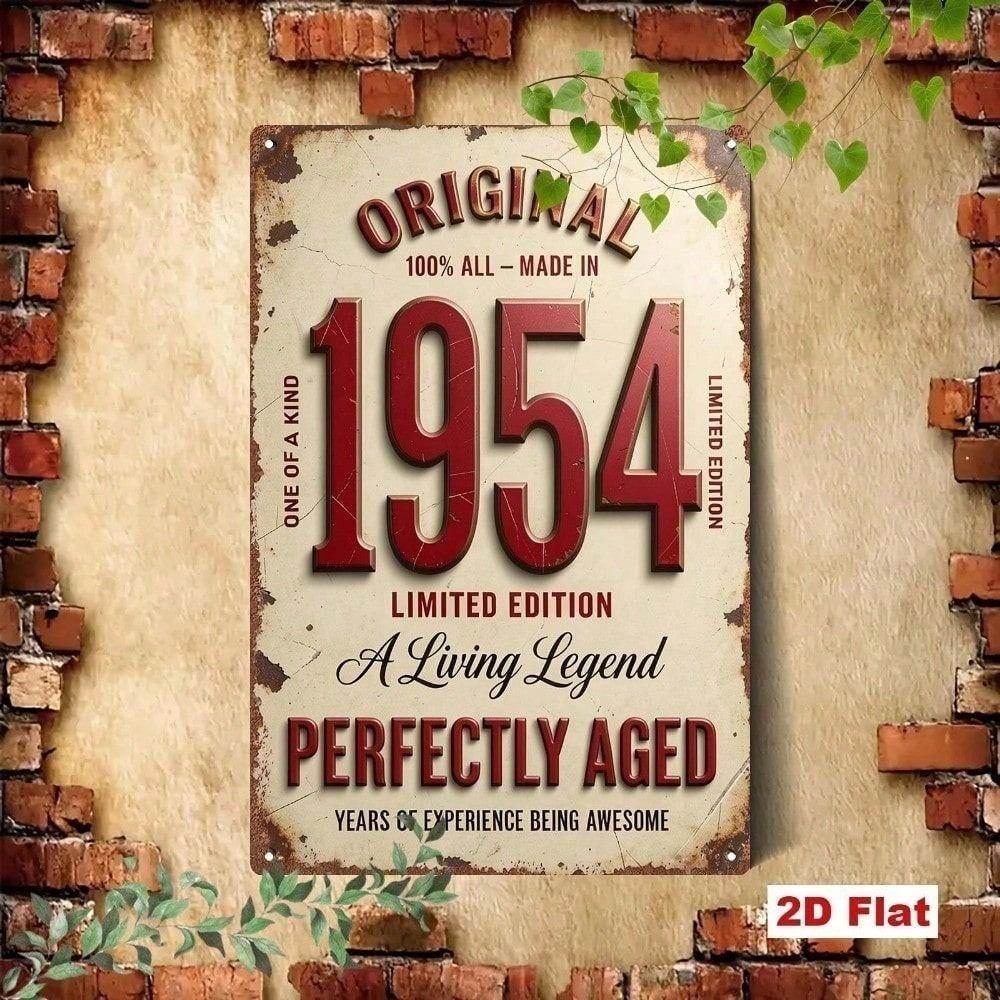 Vintage Metal Sign 1954 Limited Edition 22x30 cm Retro Wall Decor Gift