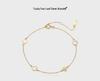 Armband med fyrklöver, pläterat med äkta guld på nysilver: Elegant, Mångsidig Design för Kvinnor