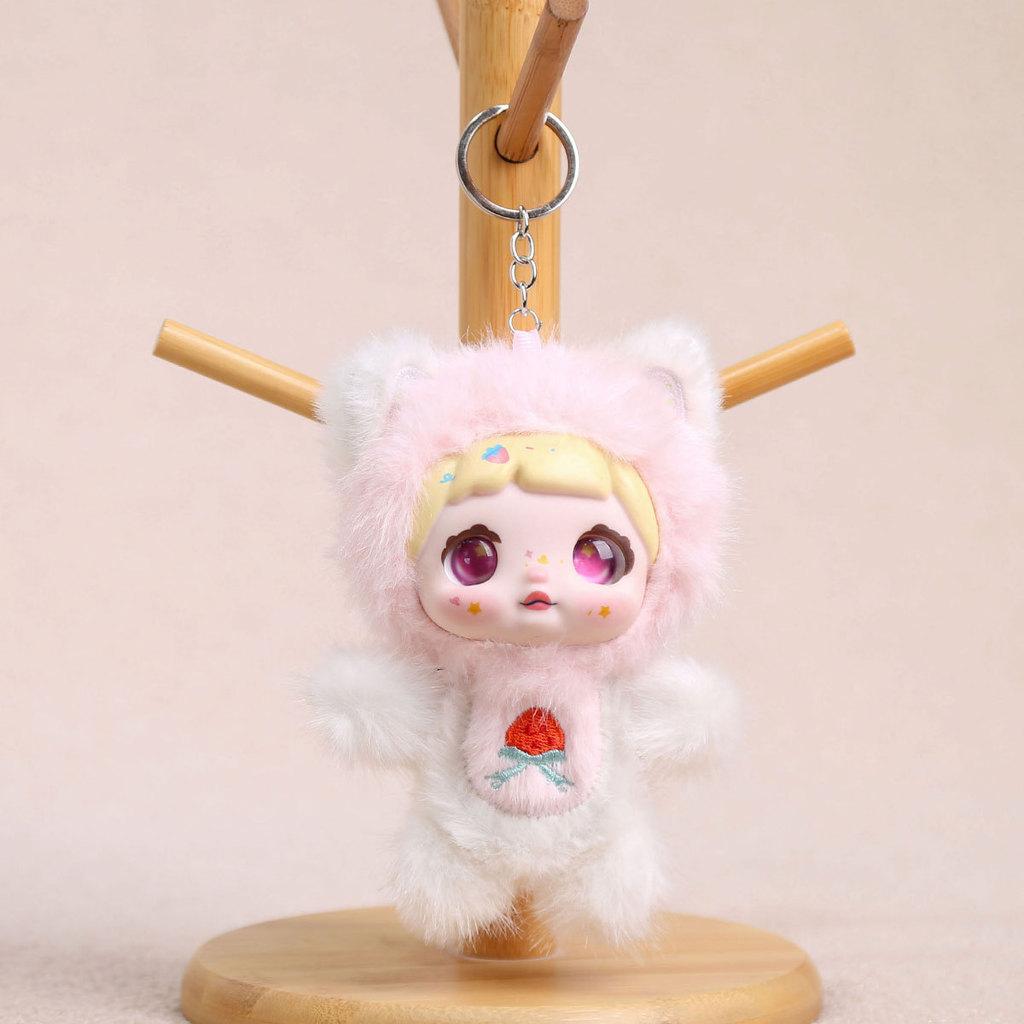 

Cartoon Animal Plush Keyring With Short Plush Material For Bag Decoration StyleA