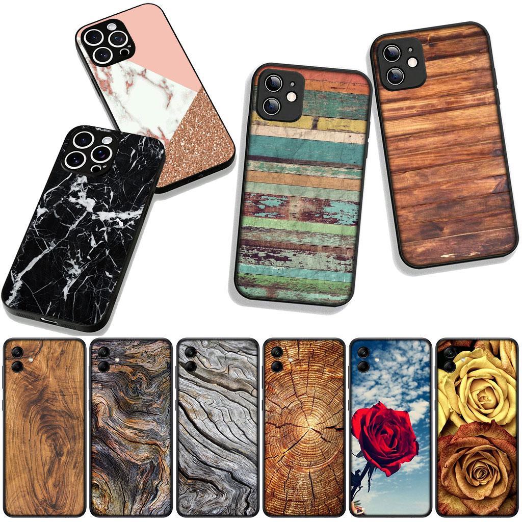 For Motorola Moto Edge 70 60 Fusion 40 NEO 20 Pro G Stylus G56 G96 G71 G73 G52 G41 G42 G50 G51 Case Rose Flower Marble Wood
