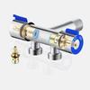 SUS304 Stainless Steel Dual Control 1 In 2 Out Bathroom Toilet Angle Valve Washing Machine Dual Water Bidet Angle Valve Faucet