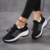 Non-slip Large Size Women's Shoes Fashionable Mother's Shoes Socks Shoes Casual Flying Knit Sports Shoes Light Rocking Shoes