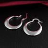 Elegant 3cm 925 Sterling Silver round Creativity Crescent hoop Earrings for Women 18K gold plated Pretty Gift Popular Jewelry