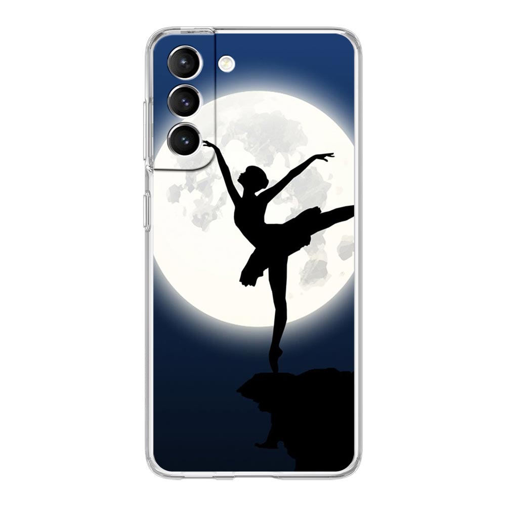 Simple Swan Dance Ballet Clear Phone Case For Samsung Galaxy S23 S22 5G S20 Ultra S21 FE 5G S10E S9 S8 S10 Plus Soft Back Cover