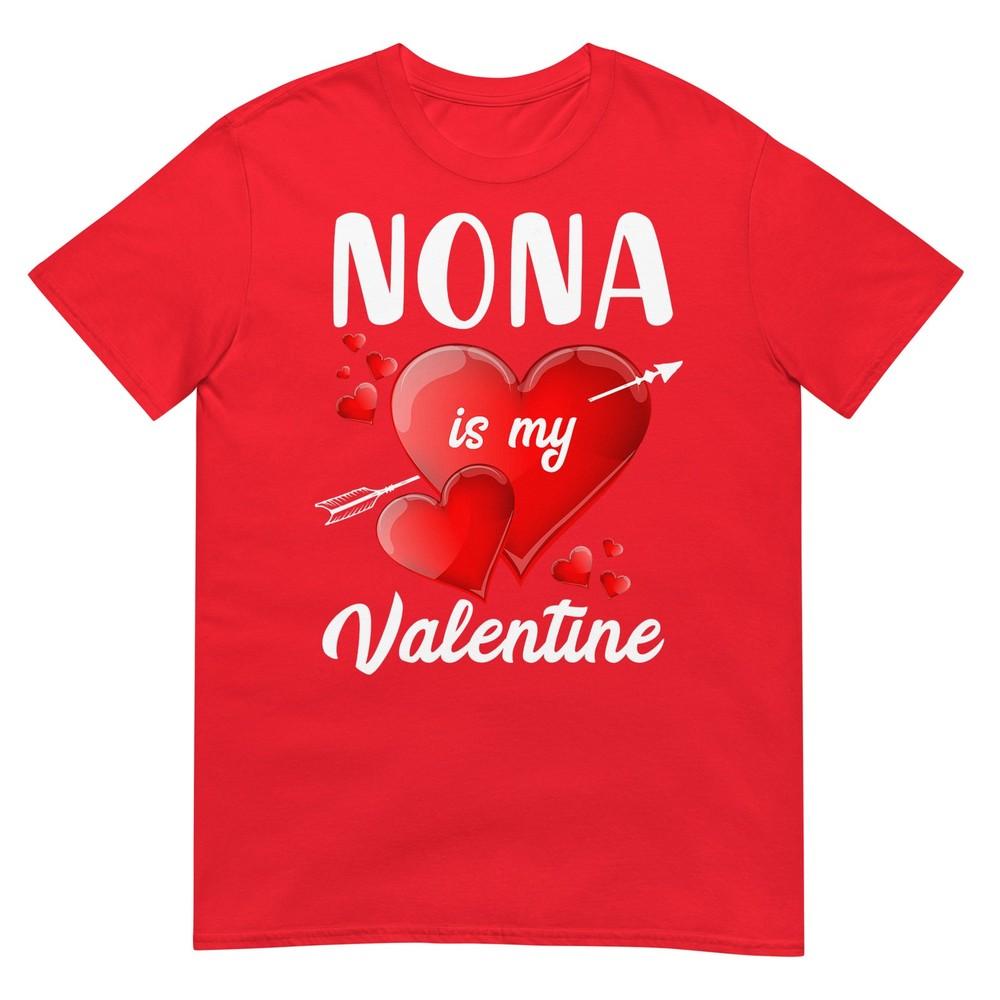 Boys Girls Kids Valentines Day Nona Is My Valentine TShirt S