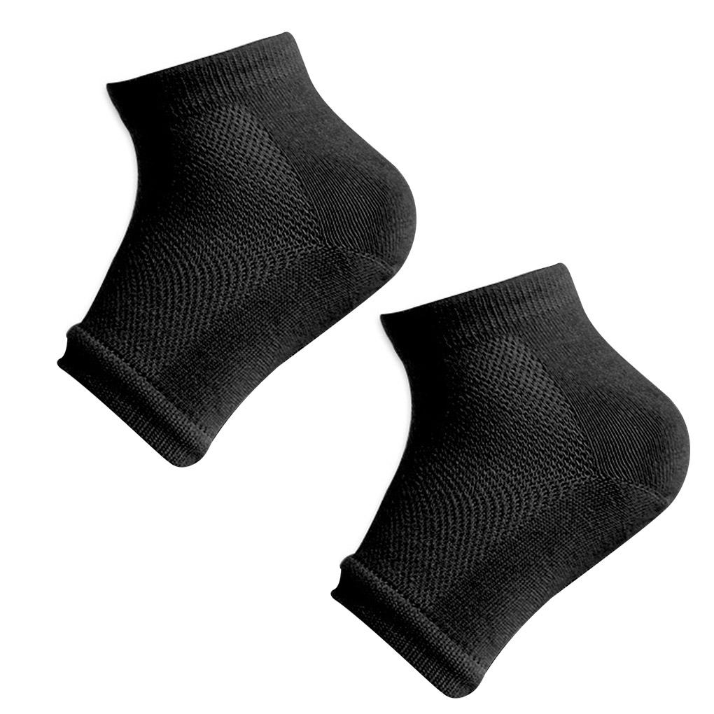 1 Set Gel-Fersensocken Feuchtigkeitsspendend für trockene Fußhaut Offene Zehen Silikon Schönheitsstrümpfe Verstellbares Knöchel-Set Unterstützung Sport