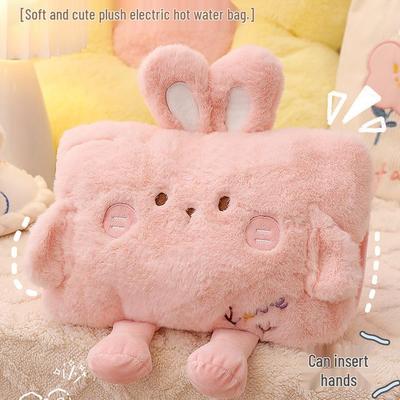 Explosion-Proof Cute Plush Hot Water Bottle for Girls - Hand Warmer & Abdominal Comfort