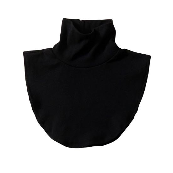 Gefälschte Kragen für Damen, elastisch, einfarbig, hoher Kragen, Herbst/Winter, vielseitig, lässiger Stil, unten, falscher Kragen