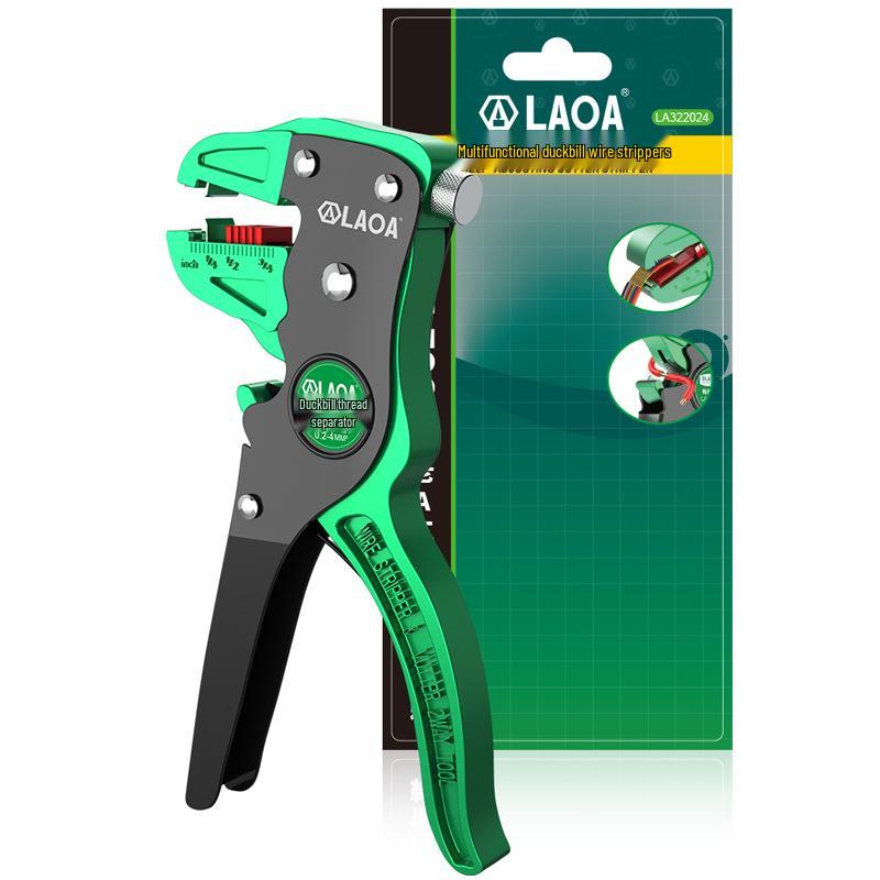 Multifunctional Duckbill Wire Stripper Automatic Pliers - 4 Square Electrician Cutter Eagle-nose
