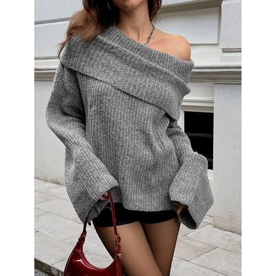 Casual Loose Sweater For Woman Trend Women's Long Sleeve Knitting Sweater Knitwear Pullovers Vintage Female Tops Clothes