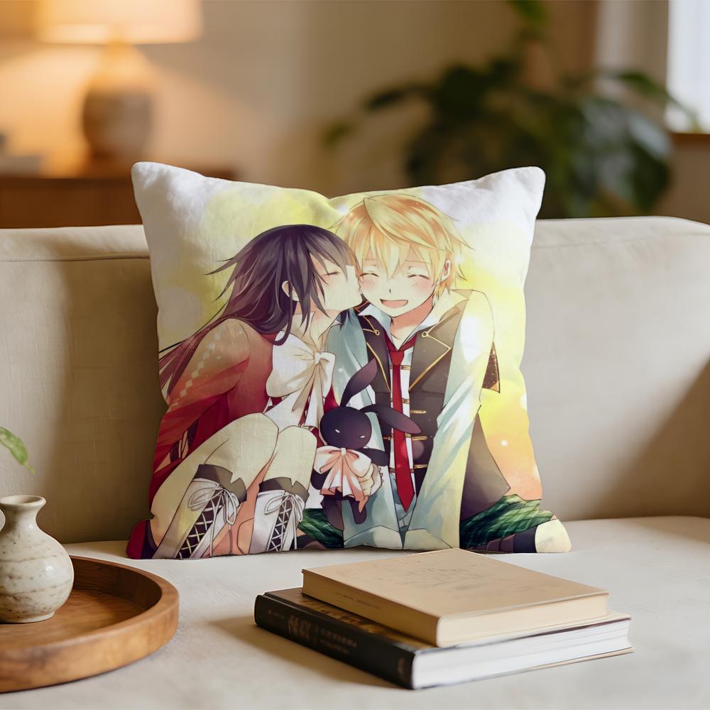 

Japanese Anime Cute PPandora Hearts Cushion Cover Short plush pillowcase for bed sofa carwashable 30x30cm
