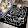 Gothic Skull Rug: Black & White Skeleton Design for Living Room Decor - Unique Home Accessories Skid Resistant Carpet